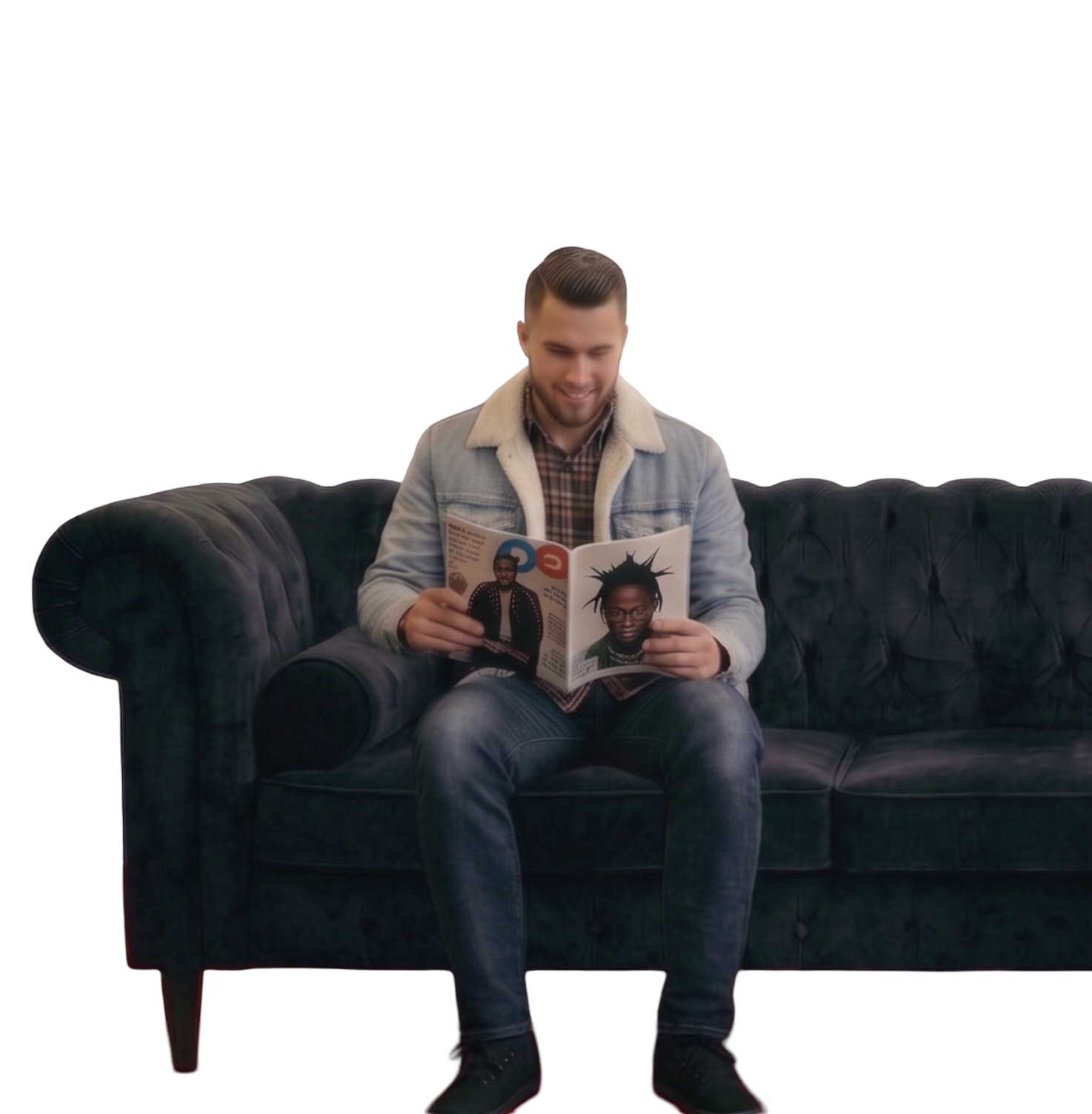 Man on sofa
