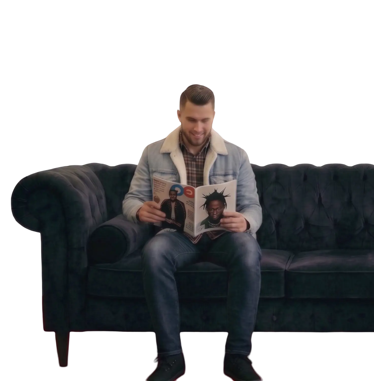 Man on sofa